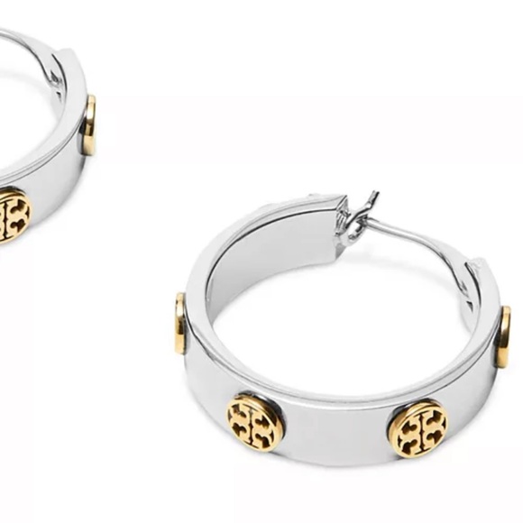 Tory Burch Miller Huggie Hoop Earrings - Picture 2 of 4